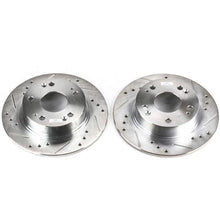 Load image into Gallery viewer, PowerStop Rear Evolution Drilled &amp; Slotted Rotors - Main Product View