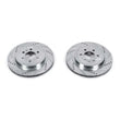 Load image into Gallery viewer, PowerStop Rear Evolution Drilled &amp; Slotted Rotors - Pair fits 2004-2009 Cadillac SRX - Main Product View