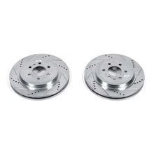Load image into Gallery viewer, PowerStop Rear Evolution Drilled &amp; Slotted Rotors - Pair fits 2004-2009 Cadillac SRX - Main Product View