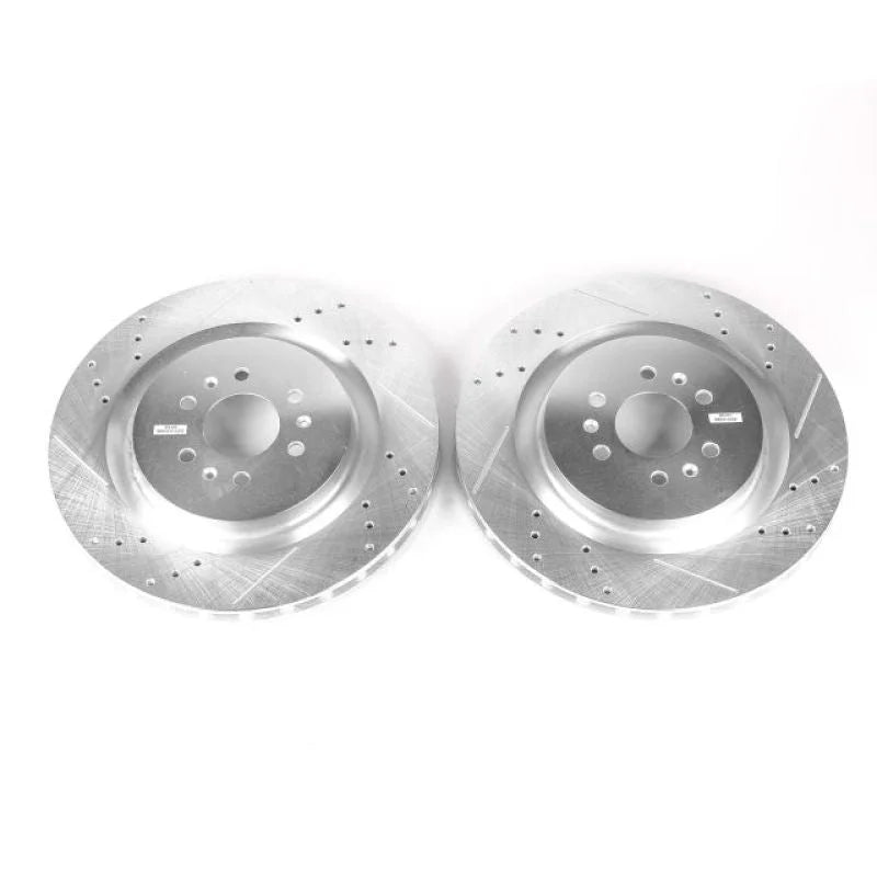 PowerStop Rear Evolution Drilled & Slotted Rotors - Pair fits 2004-2011 Cadillac CTS / STS - Main Product View