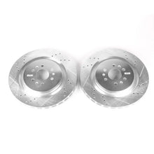 Load image into Gallery viewer, PowerStop Rear Evolution Drilled &amp; Slotted Rotors - Pair fits 2004-2011 Cadillac CTS / STS - Main Product View
