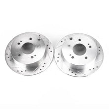 Load image into Gallery viewer, PowerStop Rear Evolution Drilled &amp; Slotted Rotors - Pair fits 2004-2012 Mitsubishi Eclipse / Galant - Main Product View