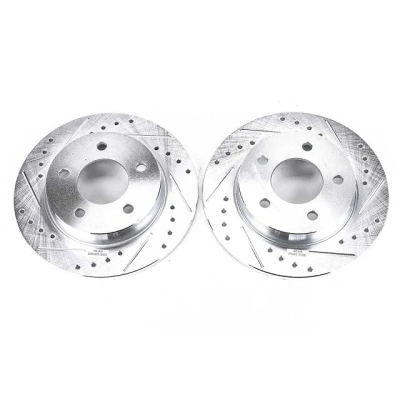 PowerStop Rear Evolution Drilled & Slotted Rotors - Main Product View
