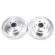Load image into Gallery viewer, PowerStop Rear Evolution Drilled &amp; Slotted Rotors - Pair fits 2005-2009 Subaru Impreza / Legacy - Main Product View