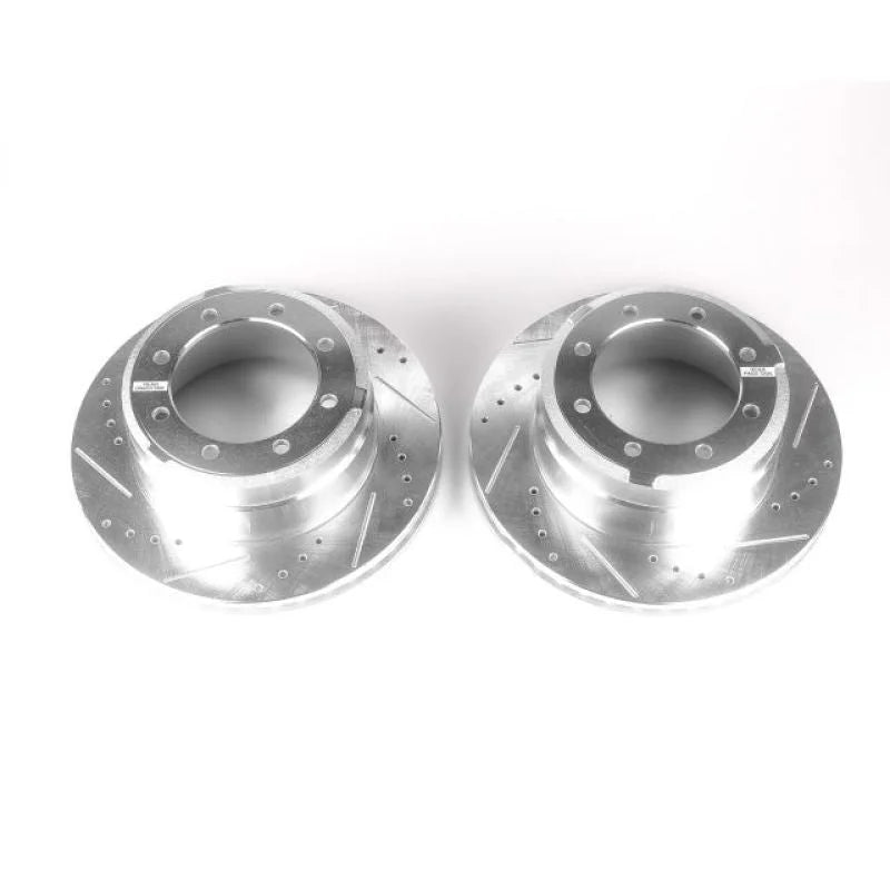 PowerStop Rear Evolution Drilled & Slotted Rotors - Pair fits 2005-2012 Ford F-350 / F-350 Super Duty - Main Product View