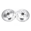 Load image into Gallery viewer, PowerStop Rear Evolution Drilled &amp; Slotted Rotors - Pair fits 2005-2012 Nissan Pathfinder - Main Product View