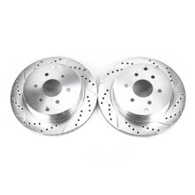 Load image into Gallery viewer, PowerStop Rear Evolution Drilled &amp; Slotted Rotors - Pair fits 2005-2012 Nissan Pathfinder - Main Product View