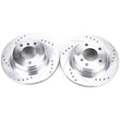 Load image into Gallery viewer, PowerStop Rear Evolution Drilled &amp; Slotted Rotors - Pair fits 2006 BMW 325I / 2007-2013 BMW 328I - Main Product View