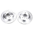 Load image into Gallery viewer, PowerStop Rear Evolution Drilled &amp; Slotted Rotors - Main Product View