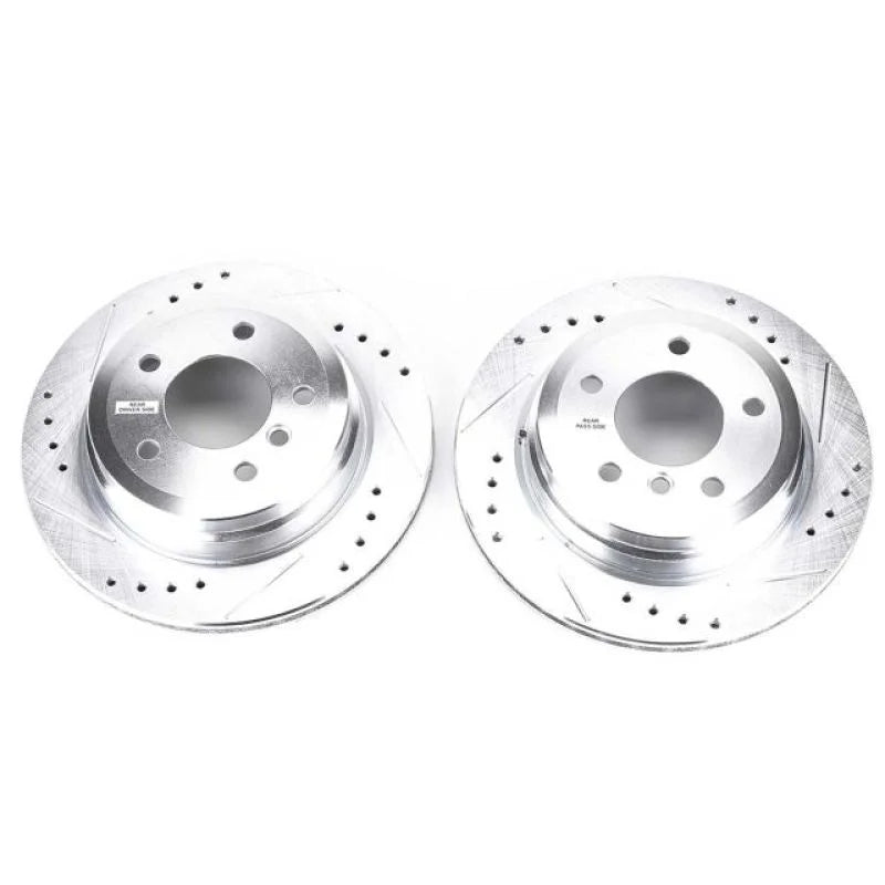 PowerStop Rear Evolution Drilled & Slotted Rotors - Main Product View