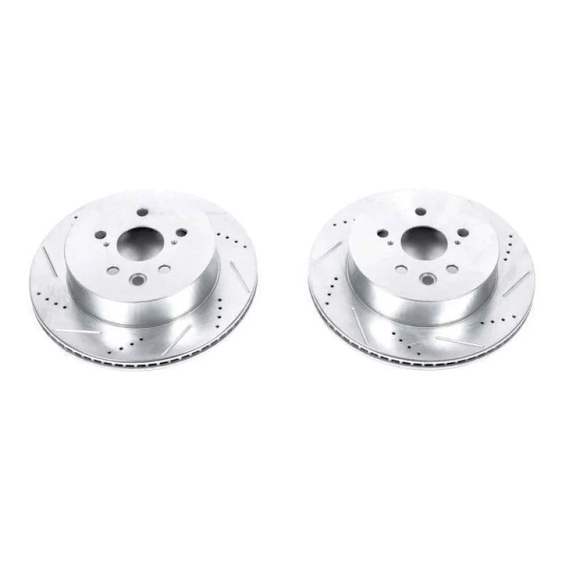 PowerStop Rear Evolution Drilled & Slotted Rotors - Main Product View