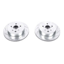 Load image into Gallery viewer, PowerStop Rear Evolution Drilled &amp; Slotted Rotors - Main Product View