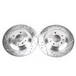 Load image into Gallery viewer, PowerStop Rear Evolution Drilled &amp; Slotted Rotors - Pair fits 2006-2007 Mazda 6 Mazdaspeed - Main Product View