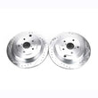 Load image into Gallery viewer, PowerStop Rear Evolution Drilled &amp; Slotted Rotors - Main Product View