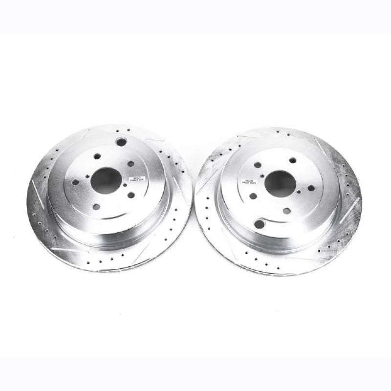 PowerStop Rear Evolution Drilled & Slotted Rotors - Main Product View