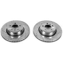 Load image into Gallery viewer, PowerStop Rear Evolution Drilled &amp; Slotted Rotors - Main Product View
