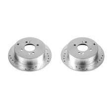 Load image into Gallery viewer, PowerStop Rear Evolution Drilled &amp; Slotted Rotors - Main Product View