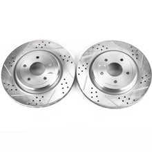 Load image into Gallery viewer, PowerStop Rear Evolution Drilled &amp; Slotted Rotors - Pair fits 2006-2013 Chevrolet Corvette - Main Product View