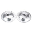 Load image into Gallery viewer, PowerStop Rear Evolution Drilled &amp; Slotted Rotors - Pair fits 2006-2014 Honda Ridgeline - Main Product View
