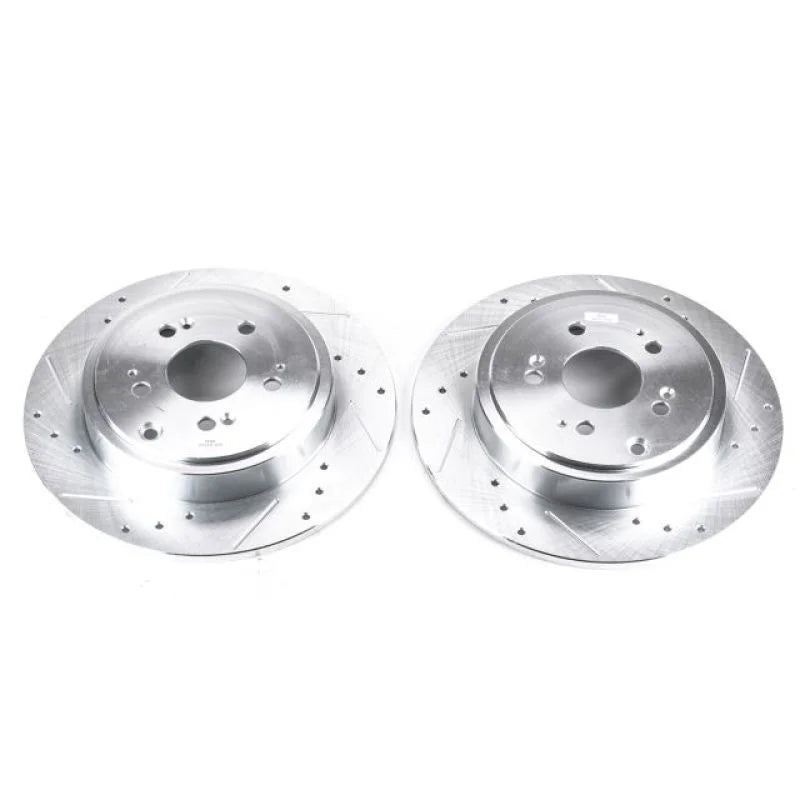 PowerStop Rear Evolution Drilled & Slotted Rotors - Pair fits 2006-2014 Honda Ridgeline - Main Product View