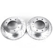 Load image into Gallery viewer, PowerStop Rear Evolution Drilled &amp; Slotted Rotors - Main Product View