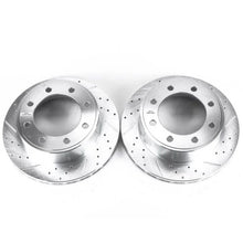Load image into Gallery viewer, PowerStop Rear Evolution Drilled &amp; Slotted Rotors - Main Product View