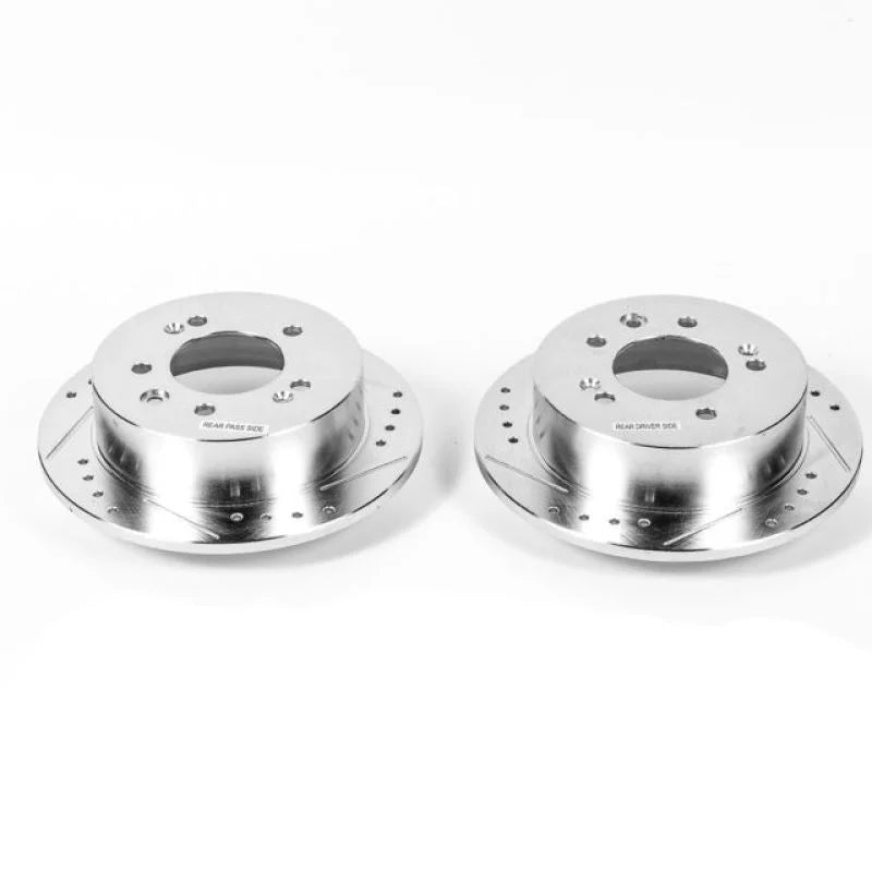 PowerStop Rear Evolution Drilled & Slotted Rotors - Pair fits 2007-2010 Hyundai Elantra - Main Product View
