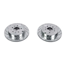 Load image into Gallery viewer, PowerStop Rear Evolution Drilled &amp; Slotted Rotors - Main Product View
