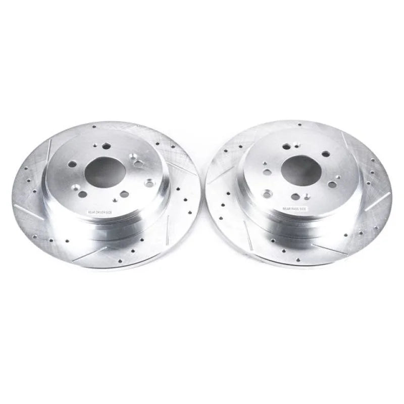 PowerStop Rear Evolution Drilled & Slotted Rotors - Main Product View