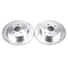 Load image into Gallery viewer, PowerStop Rear Evolution Drilled &amp; Slotted Rotors - Main Product View