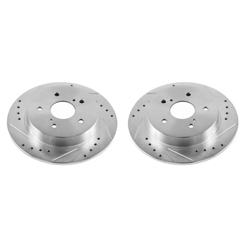 PowerStop Rear Evolution Drilled & Slotted Rotors - Pair fits 2007-2013 Suzuki SX4 - Main Product View