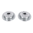 Load image into Gallery viewer, PowerStop Rear Evolution Drilled &amp; Slotted Rotors - Pair fits 2007-2015 Mitsubishi Lancer / Outlander - Main Product View