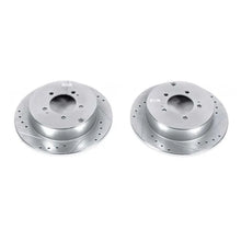 Load image into Gallery viewer, PowerStop Rear Evolution Drilled &amp; Slotted Rotors - Pair fits 2007-2015 Mitsubishi Lancer / Outlander - Main Product View