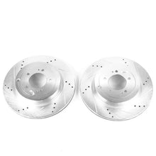 Load image into Gallery viewer, PowerStop Rear Evolution Drilled &amp; Slotted Rotors - Pair fits 2008 2010-2015 Mitsubishi Lancer - Main Product View