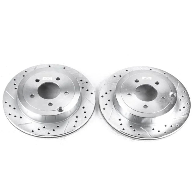 PowerStop Rear Evolution Drilled & Slotted Rotors - Main Product View