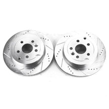 Load image into Gallery viewer, PowerStop Rear Evolution Drilled &amp; Slotted Rotors - Pair fits 2008-2012 Land Rover LR2 - Main Product View