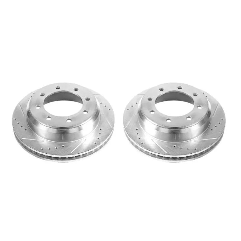 PowerStop Rear Evolution Drilled & Slotted Rotors - Main Product View