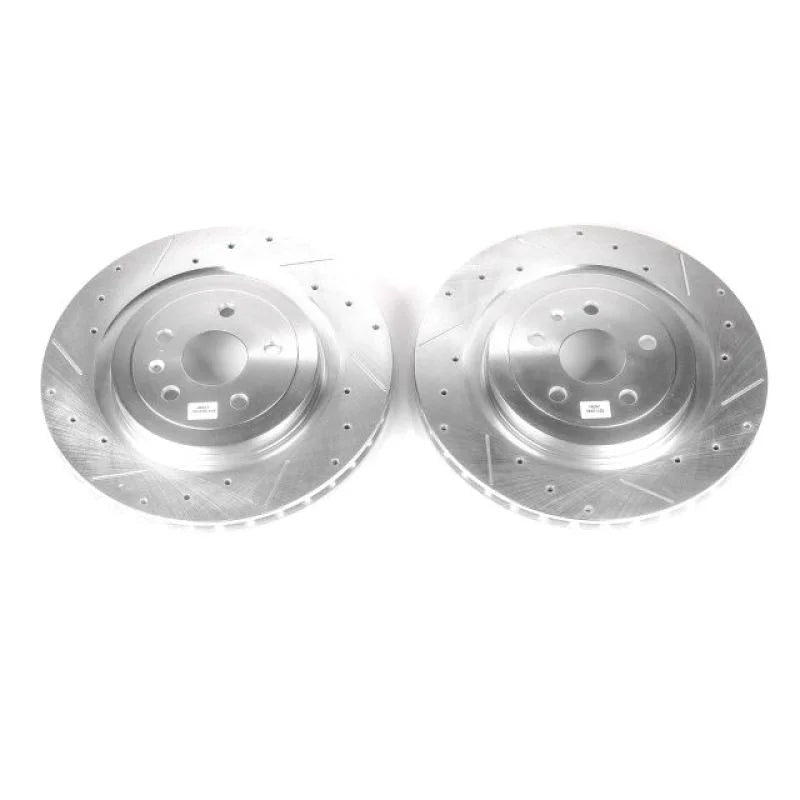 PowerStop Rear Evolution Drilled & Slotted Rotors - Main Product View