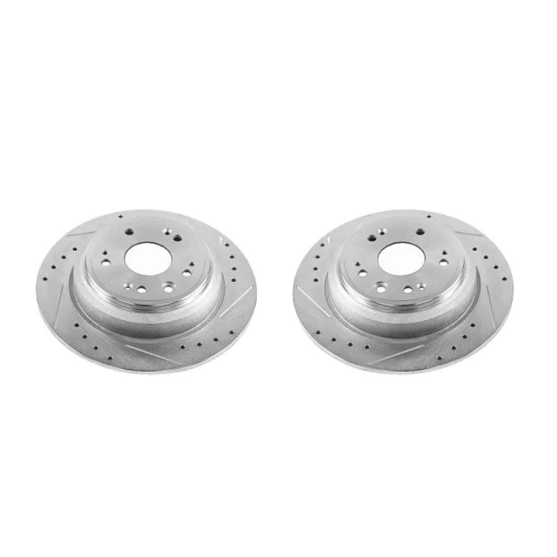 PowerStop Rear Evolution Drilled & Slotted Rotors - Main Product View
