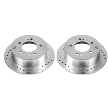 Load image into Gallery viewer, PowerStop Rear Evolution Drilled &amp; Slotted Rotors - Main Product View