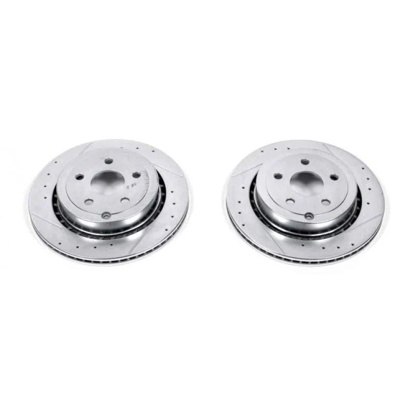PowerStop Rear Evolution Drilled & Slotted Rotors - Main Product View