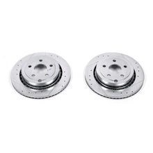 Load image into Gallery viewer, PowerStop Rear Evolution Drilled &amp; Slotted Rotors - Main Product View