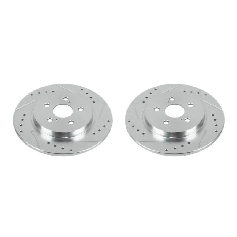 PowerStop Rear Evolution Drilled & Slotted Rotors - Main Product View