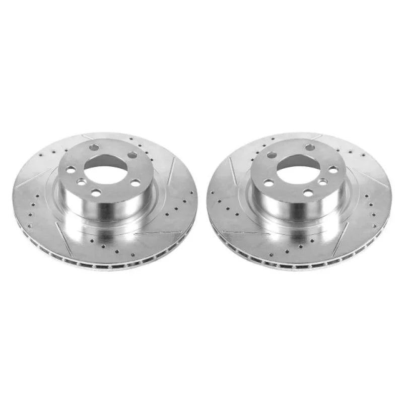 PowerStop Rear Evolution Drilled & Slotted Rotors - Pair fits 2011-2018 BMW X3 / X4 - Main Product View