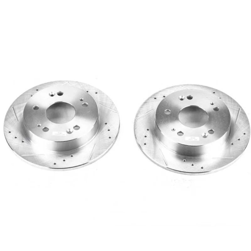 PowerStop Rear Evolution Drilled & Slotted Rotors - Main Product View