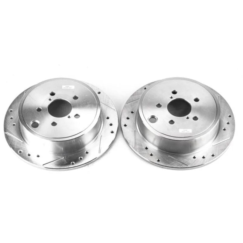PowerStop Rear Evolution Drilled & Slotted Rotors - Main Product View