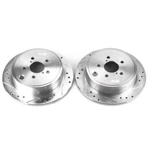 Load image into Gallery viewer, PowerStop Rear Evolution Drilled &amp; Slotted Rotors - Main Product View