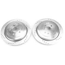 Load image into Gallery viewer, PowerStop Rear Evolution Drilled &amp; Slotted Rotors - Pair fits 2013-2019 Lincoln Mkt - Side View
