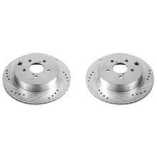Load image into Gallery viewer, PowerStop Rear Evolution Drilled &amp; Slotted Rotors - Pair fits 2014-2018 Subaru Forester 2.0XT Premium - Main Product View