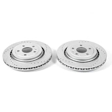 Load image into Gallery viewer, PowerStop Rear Evolution Drilled &amp; Slotted Rotors - Pair fits 2014-2019 Chevrolet Corvette Stingray - Main Product View